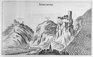 Castle ruins Kunšperk (Bistrica ob Sotli) and Cesargrad (Klanjec, Croatia)